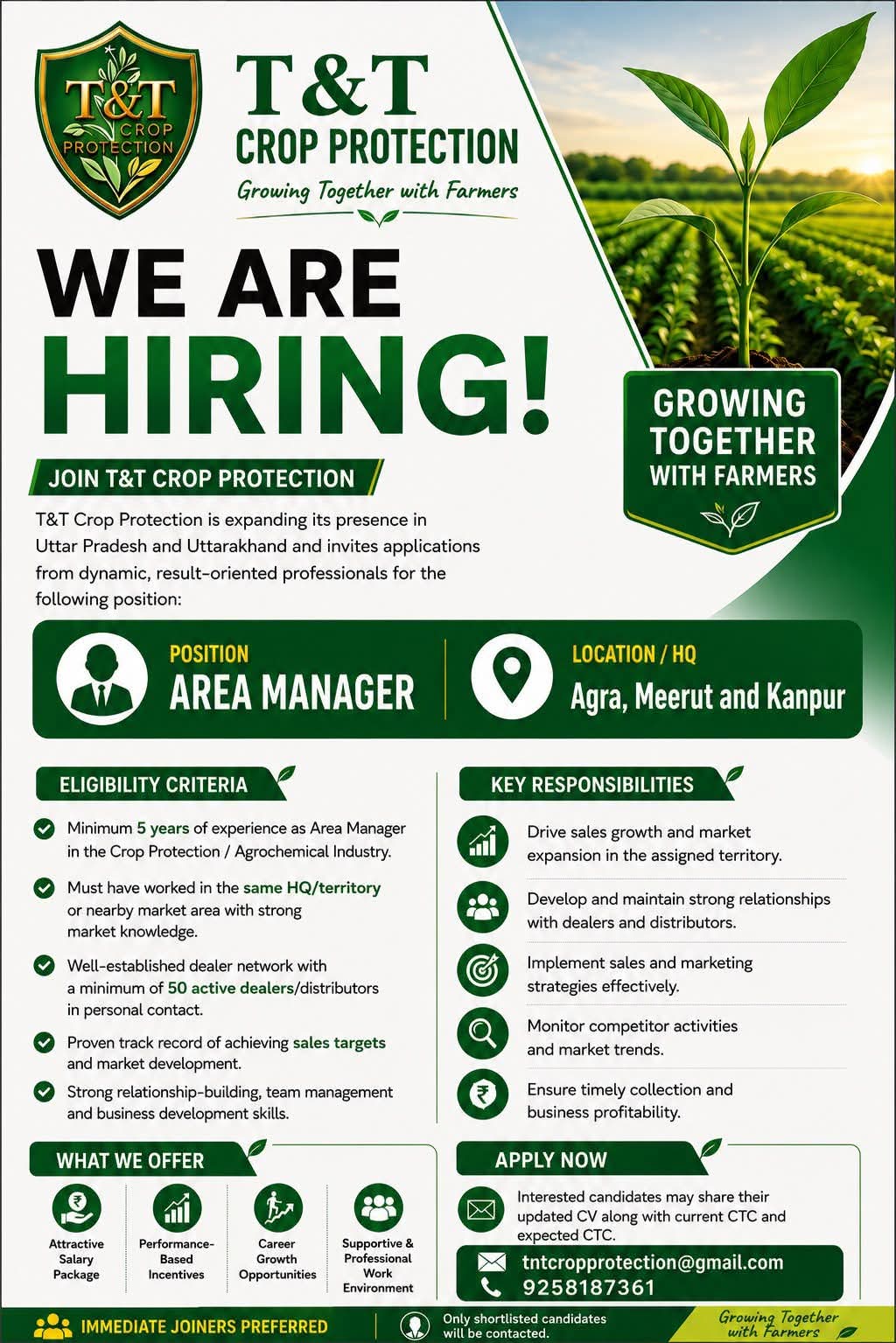 Agriculture job